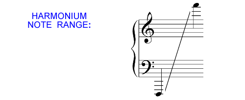 Harmonium Note Range